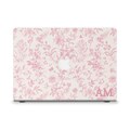 Initials MacBook case Aesthetic MacBook Air 13 15 M2 M3 M4 MacBook Pro 13 14 16 Cute pink flowers Custom monogram Personalized MacBook cover product logo