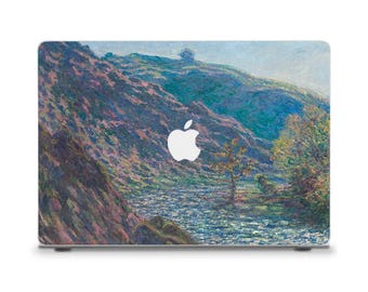 アートMacBookケース モネ MacBook Air 13 15 M2 M3 MacBook Pro 13 14 16インチ 美的ヴィンテージ絵画 山 自然 アーティスティックなMacBookケース