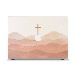 Esthetische MacBook-hoes christelijke MacBook Air 13 M2 Pro 13 MacBook Pro 14 16 M1 Pro 15" natuur abstracte aquarel kunst bergen MacBook-hoes