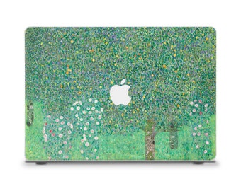 クリムト MacBook ケース 美的 MacBook Air 13 M2 Pro 13 Pro 14 Pro 16 M1 Pro 15” 12” ヴィンテージ アート 花の油絵 自然の木々 MacBook ケース