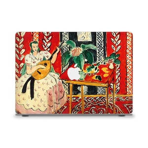 Art MacBook case Aesthetic MacBook Air 13 15 M2 M3 M4 MacBook Pro 13 14 16 inch Matisse Vintage oil painting Woman Music Red MacBook cover
