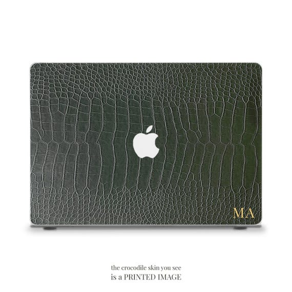 Crocodile MacBook Case Initials MacBook Air 13 15 M2 M3 Crocodile MacBook Case Initials MacBook Air 13 15 M2 M3