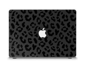 Leopard MacBook case Aesthetic MacBook Air 13 M2 Pro 13 14 16 M1 Pro 15 12 inch Black Leopard Dark Animal Print Trendy Fashion MacBook case
