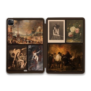 Art iPad case Gothic iPad 10th 9th iPad Air 5 Pro 12.9 11 Mini 6 iPad 10.2 10.9 Aesthetic vintage paintings Dark academia Horror iPad case