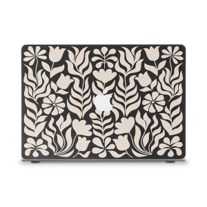 Funda estética para MacBook con flores, MacBook Air de 13 y 15 pulgadas, M2 y M3, MacBook Pro de 13, 14 y 16 pulgadas, elegante, abstracta, floral, bohemia, moderna y neutra.