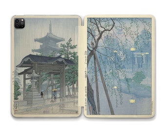 Japan iPad case Aesthetic iPad 10th iPad Air 5th 4th Pro 12.9 11 Mini 6 10.2 10.9 Vintage Japanese art Paintings drawings Nature iPad cover