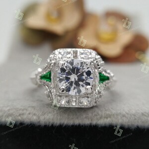 Vintage 2.00 Ct Diamond Engagement Ring For Women, Estate Jewelry Ring 925 Sterling Silver Art Deco Ring, Estate Ring, Antique Filigree Ring