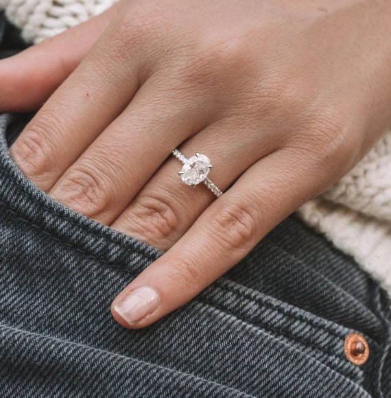1.25 oval engagement on sale ring