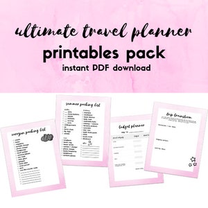 Ultimate Travel Planner Printables Pack