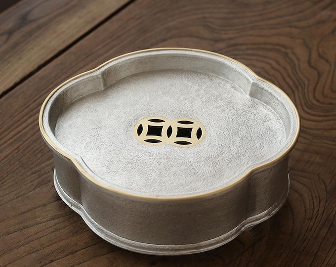 Begonia Tin Tea Tray with Water Storage Function