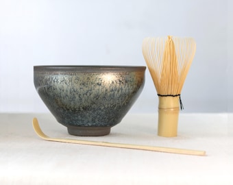 275ml / 9.3 oz Jianzhan Tenmoku Tea Bowl-Oil Spot Tenmoku Chawan