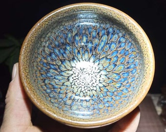 95*62mm handmade Partridge Speckle Jianzhan tenmoku tea bowl
