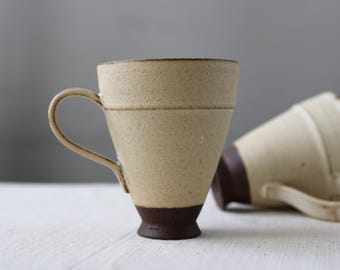 240ml / 8.12 oz Handmade Fenyin Coffee Mug, Wabi-sabi Style