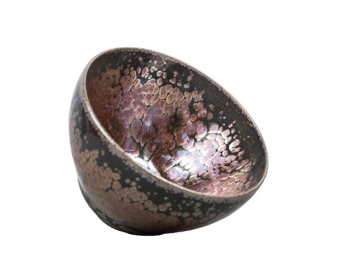 7.5/4.8cm 80ml Jianzhan Tenmoku Tea Bowl-Purple Oil Spot