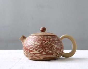 190ml / 6.43 oz Jian Shui “Xi Shi”西施 Teapot - Marbled Swirl Pattern - Chinese Artisan Tea Ware