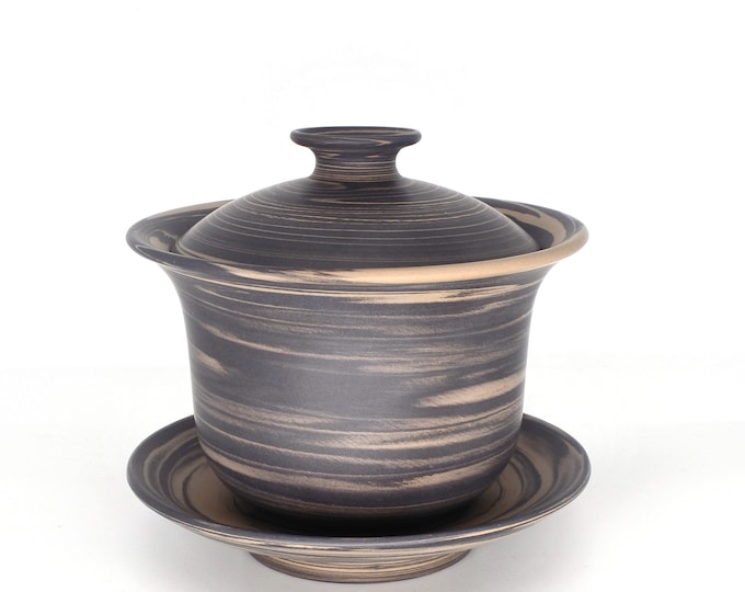 200ml Handmade Jian Shui Gaiwan, Jian Shui Purple Clay Gaiwan
