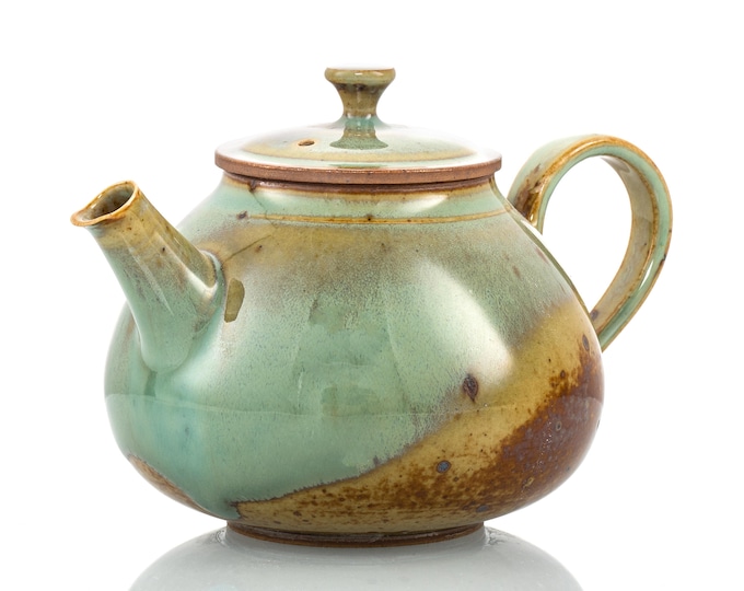160ml Jingdezhen 景德镇Kiln Transmutation Green Handmade Pottery Teapot