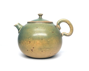180ml Jingdezhen 景德镇Kiln Transmutation Green Handmade Pottery Teapot