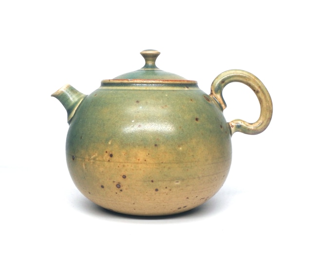 180ml Jingdezhen 景德镇Kiln Transmutation Green Handmade Pottery Teapot