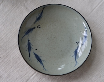 Blue and White Hand-painted Fish Tea Tray, Tea Plate, Teapot holder