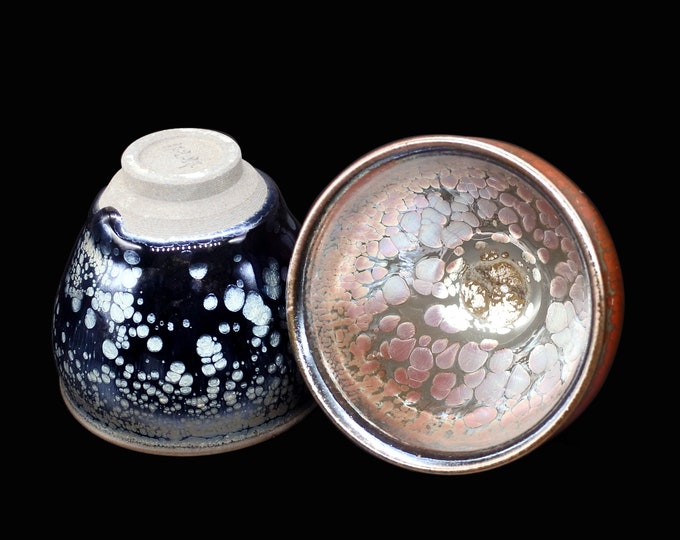 Couple Cups 7*6cm Jianzhan Temmoku Oil Spot Tea Cup,Handmade Chinese Teawares