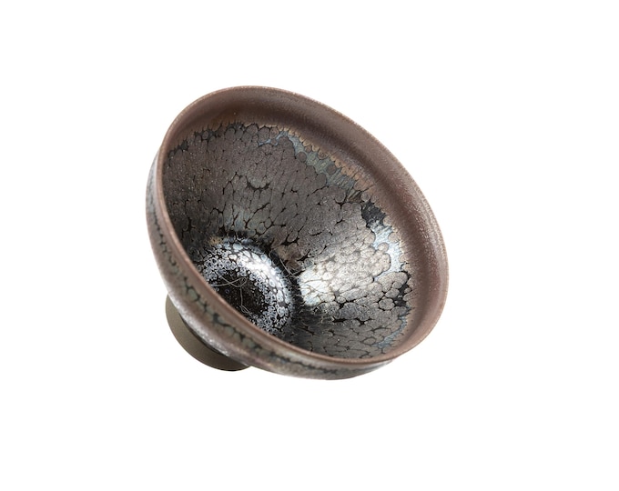 8/5cm 90ml Silver Oil Spot Jianzhan Tenmoku Tea Bowl