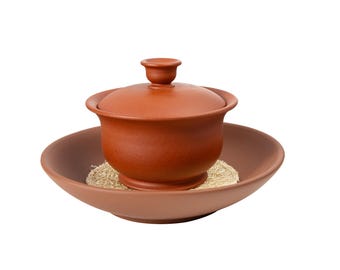 Handmade Chaozhou Clay Gaiwan with Plate 85-90ml