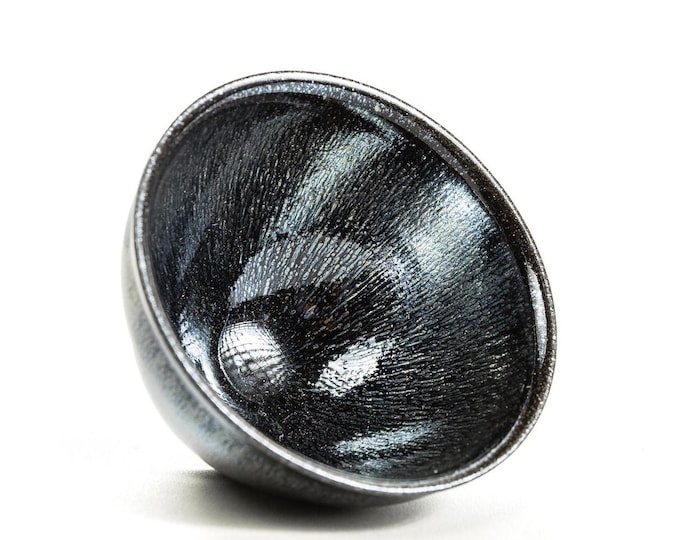 8/5.8cm Black Rabbit Hair Tenmoku Tea Bowl 100ml