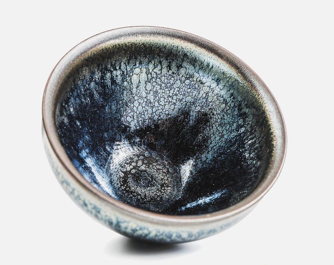 12.5*7.5cm Jianzhan Tenmoku Tea Bowl-Oil Spot Tenmoku Chawan