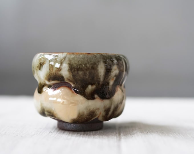 110ml Jingdezhen Handmade Wood Fired Zhiye志野 Glaze Tea Bowl