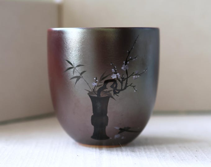 105ml Jingdezhen Wood Fired Hand-painted "Plum Bossom" Tea Cup - Master Cup