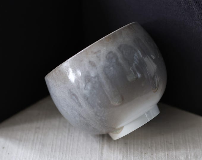 200ml Wood Fired Tea Cup, Coffee Mug, Light Gray Jingdezhen Ceramics