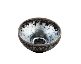 9.8*5.8cm 110ml Jianzhan Tenmoku Peony Oil Spot Tea Bowl