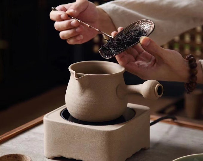 600cc Pottery Clay Tea Cooking Pot with Matched Electric Pottery Stove 220V/1100W