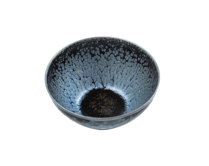 80ml / 2.71 oz Jianzhan Tenmoku Tea Bowl- Blue Oil Spot