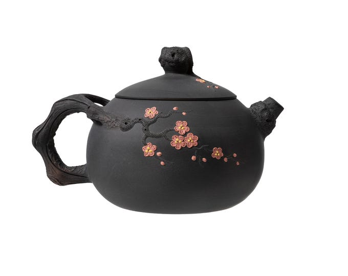200cc Handmade Jianshui Teapot, Plum Bossom Teapot