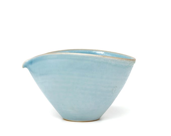 160ml / 5.41 oz Jingdezhen Handmade Wood-Fired Fair Cup - Light Blue Tea Pitcher