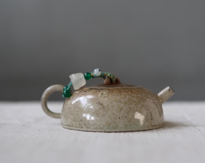 70ml Jingdezhen Wood Fired Teapot- Half-Moon Teapot “半月壶“ - Mini Teapot