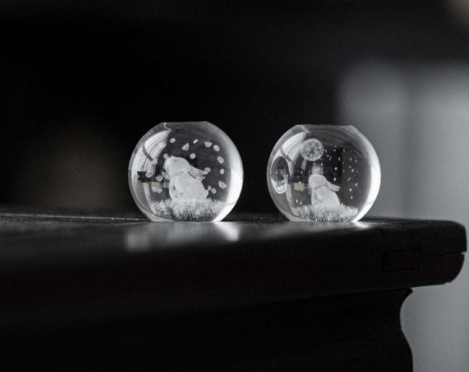Rabbit Glass Lid Rest (Ball Shape)