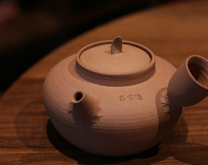 450ml Handmade Chaozhou Sha Diao 砂铫,Side Handle Kettle for Electric Stove&Carbon Stove
