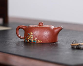 Fully Handmade 220cc Yixing Zisha Red Clay Teapot