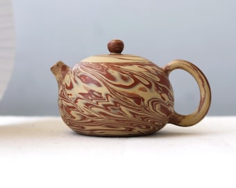 200ml / 6.8 oz Jian Shui “Xi Shi”西施 Teapot - Marbled Swirl Pattern - Chinese Artisan Tea Ware
