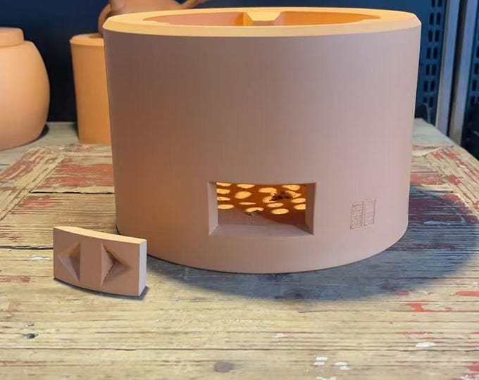 Handmade Red Clay Carbon Stove for Metal Kettle 200*140mm(Dia*H)