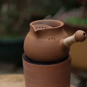 Théière en argile rouge Chaozhou 600 cc pour la cuisson du thé, cuisinière électronique/réchaud à charbon/réchaud à alcool disponible