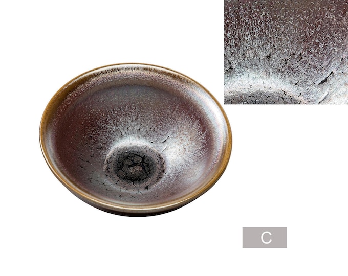 Purple Gold Oil Spot Jianzhan Tenmoku Tea Bowl