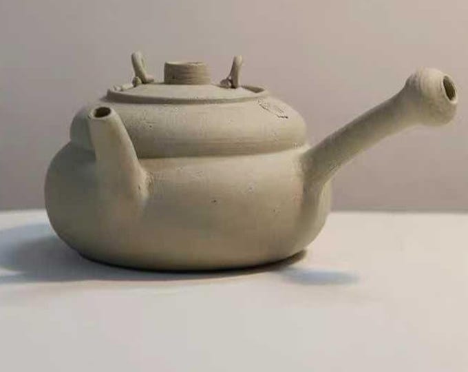 Handmade 350ml White Clay Single Hole Chaozhou Sha Diao for Electric&Carbon Stove