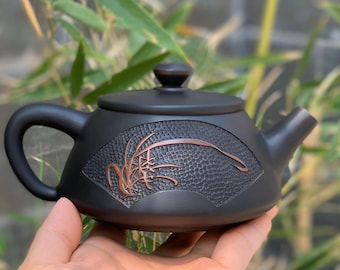 200cc Jian shui Teapot,Orchid "Shi Piao"Jianshui Teapot