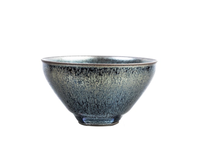 100ml / 3.38 oz Jianzhan Tenmoku Blue Oil Spot Tea Bowl
