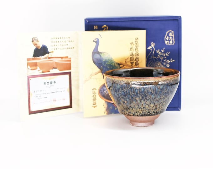 90*65mm handmade Partridge Speckle Jianzhan tenmoku tea bowl