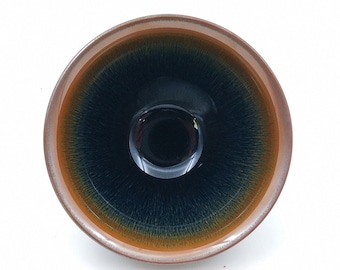 12.5*7.5cm Rabbit Hair Jianzhan Tenmoku Tea Bowl-Pottery Chawan